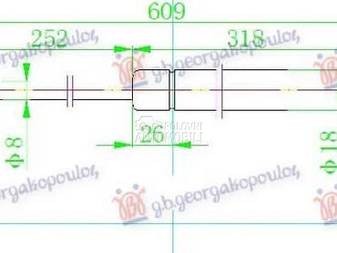 AMORTIZER GEPEK VRATA 5... za Opel Corsa E od 2015. do 2019. god.