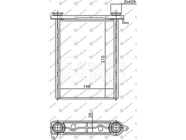 GREJAC KABINE (148x210x26) za Renault Megane od 2010. do 2014. god.