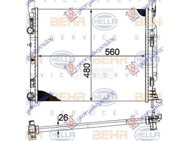 (NEMA) HLADNJAK MOTORA 1.6i... za Renault Kangoo od 2013. do 2021. god.