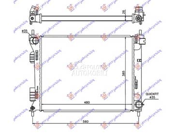 HLADNJAK MOTORA 1.1/1.4... za Hyundai Accent od 2014. do 2018. god.