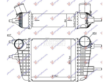 HLADNJAK INTERKULERA 1.2... za Nissan Micra od 2010. do 2013. god.