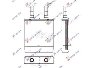 GREJAC KABINE (165x163) za Hyundai Getz od 2006. do 2010. god.
