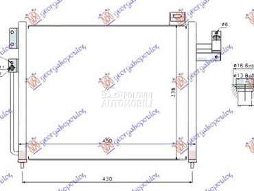 HLADNJAK KLIME 2.0 TD DIZEL za Mazda Premacy od 1999. do 2004. god.