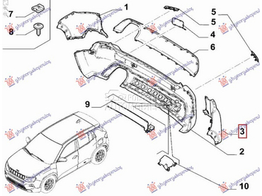 KRAJ ZADNJEG BRANIKA Levo za Jeep Avenger za 2022. god.