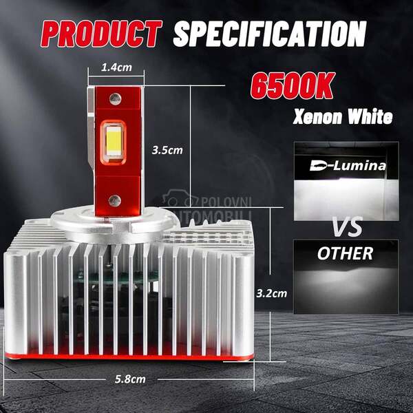 Led Sijalice D5S-R SET za Fabricki Xenon