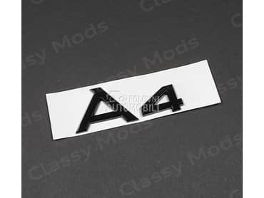 Znak A4 crni samolepljiv za Audi A4