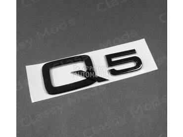 Znak natpis Q5 crni za Audi Q5, SQ5, RS Q5