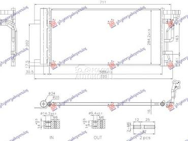 HLADNJAK KLIME 1.6 DIZEL CRDi za Kia cee`d od 2018. do 2021. god.