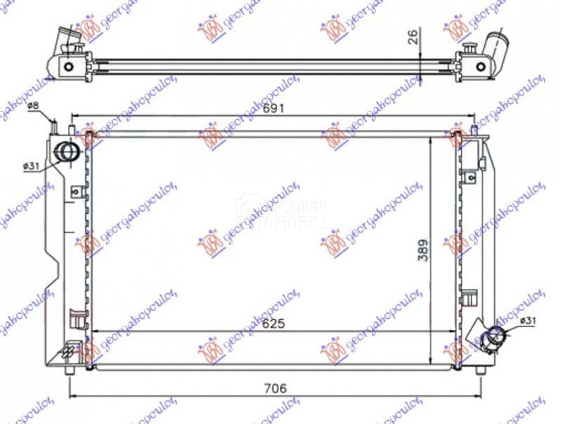 HLADNJAK MOTORA 1.4 D4D...