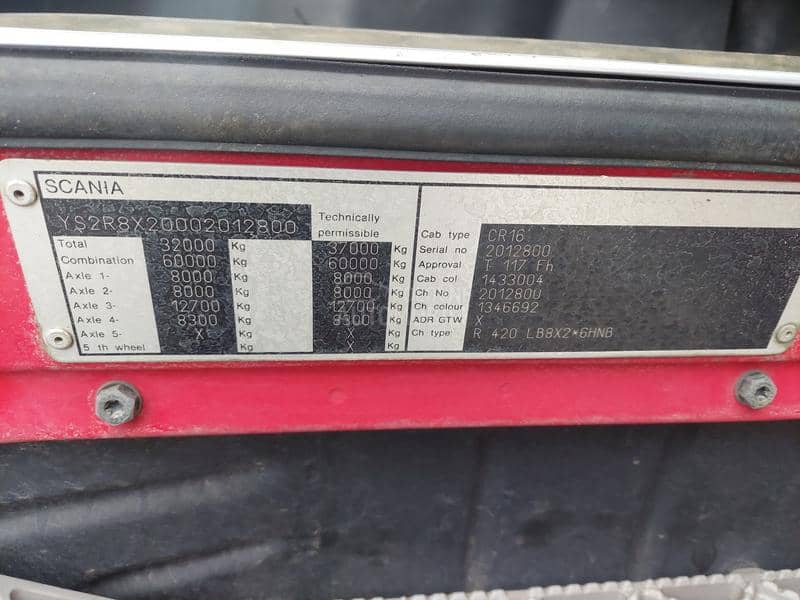 Scania 8x2 kran hiab 244