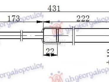 AMORTIZER GEPEK VRATA 380... za Volkswagen Polo od 1999. do 2001. god.