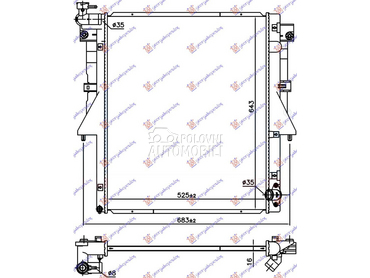HLADNJAK MOTORA 2.4 DI-D DIZEL za Mitsubishi L200 od 2015. do 2019. god.