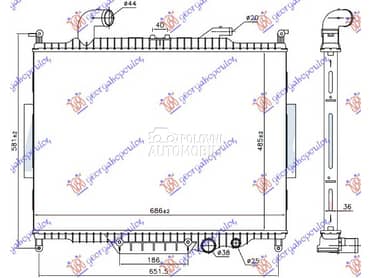 HLADNJAK MOTORA 4.4 TD DIZEL za Land Rover Range Rover od 2002. do 2012. god.