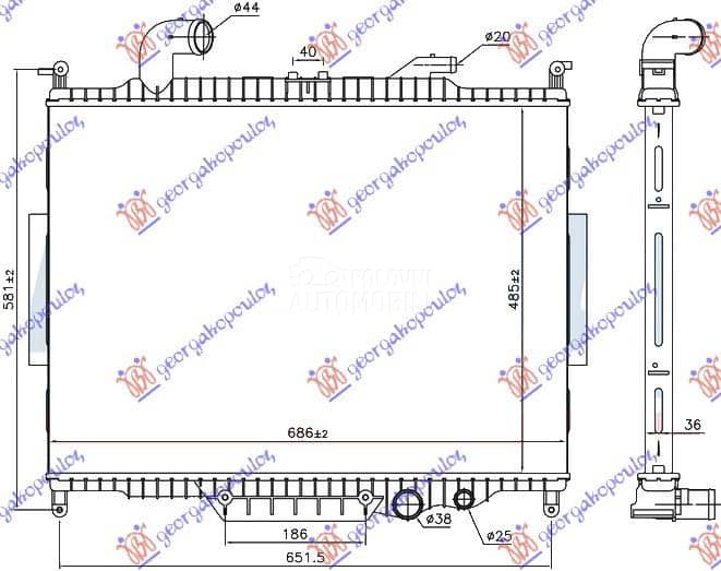 HLADNJAK MOTORA 4.4 TD DIZEL