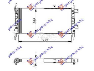 HLADNJAK MOTORA 1.2CC (53x29) za Opel Kadett od 1985. do 1988. god.