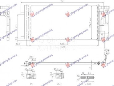 HLADNJAK KLIME 1.6 DIZEL CRDi za Hyundai i30 od 2017. do 2020. god.