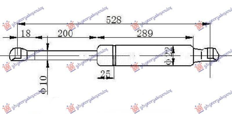 AMORTIZER GEPEK VRATA 600...