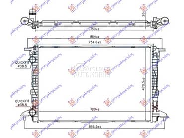 HLADNJAK MOTORA 1.4 TFSi... za Audi A6 za 2018. god.