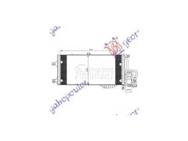 HLADNJAK KLIME 1.7 CDTI... za Opel Combo od 2000. do 2012. god.