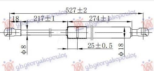 AMORTIZER GEPEK VRATA -07...