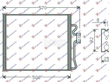 HLADNJAK KLIME BENZIN -... za BMW Serija 5 od 1996. do 2002. god.