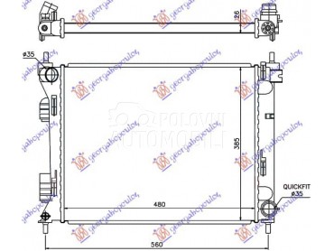 HLADNJAK MOTORA 1.1/1.4... za Hyundai i20 od 2012. do 2014. god.