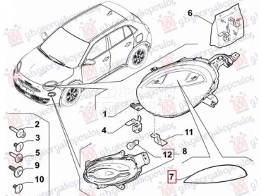 LAJSNA FARA Levo za Fiat 600 za 2023. god.