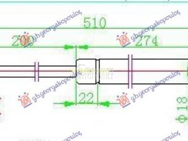 AMORTIZER GEPEK VRATA... za Opel Astra F od 1995. do 1998. god.