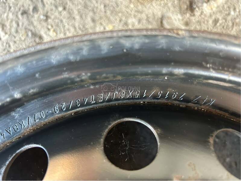 Čelične felne FIAT 4x100 15ice 15" 4 x 100