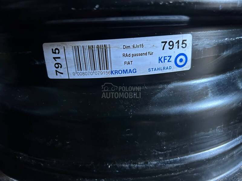 Čelične felne FIAT 4x100 15ice 15" 4 x 100