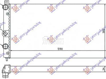 HLADNJAK MOTORA 1.6i 8V... za Volkswagen Caddy od 1996. do 2004. god.