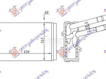 GREJAC KABINE (235x155) za Volkswagen Passat B5 od 1997. do 2000. god.