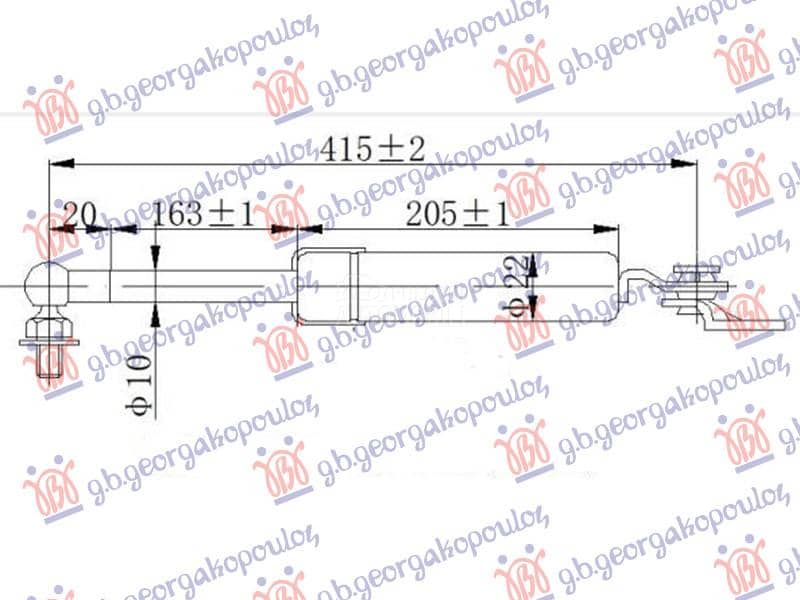 AMORTIZER GEPEK VRATA 470...