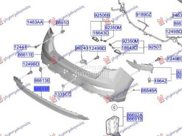 ZADNJI BRANIK DONJI (O) za Hyundai i30 za 2020. god.