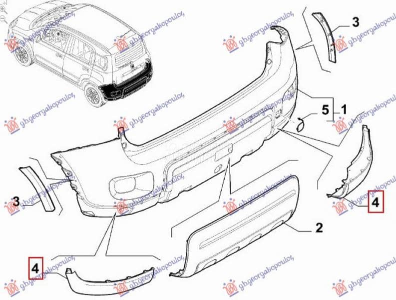 RUB PLASTICNI ZADNJEG...