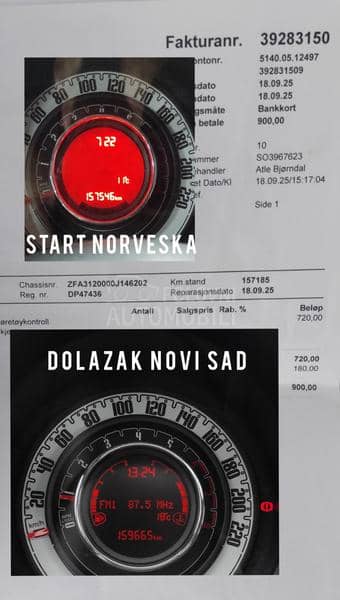 Fiat 500 Lounge/Pano/ORG.KM