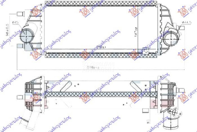 HLADNJAK INTERKULERA 1.7...
