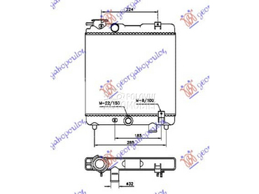 HLADNJAK MOTORA 900cc (31x36) za Fiat Panda od 1982. do 1986. god.