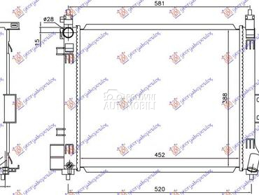 (NEMA) HLADNJAK MOTORA 1.2... za Nissan Note za 2013. god.