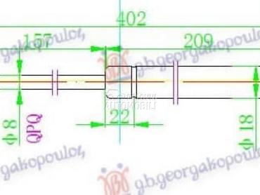 AMORTIZER HAUBE 460 njutna za Volkswagen Caddy od 2004. do 2010. god.