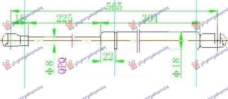 AMORTIZER GEPEK VRATA 550...