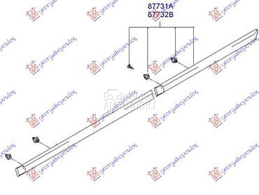 LAJSNA ZADNJIH VRATA (O) Levo za Hyundai Accent od 1999. do 2002. god.