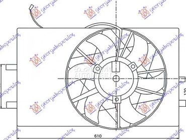 VENTILATOR KOMPLET (BENZIN/... za Mercedes Benz A Klasa od 1998. do 2004. god.