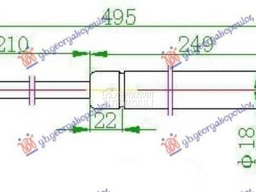 AMORTIZER GEPEK VRATA 585... za Citroen C5 od 2004. do 2008. god.