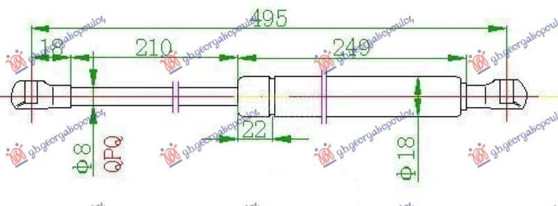 AMORTIZER GEPEK VRATA 585...