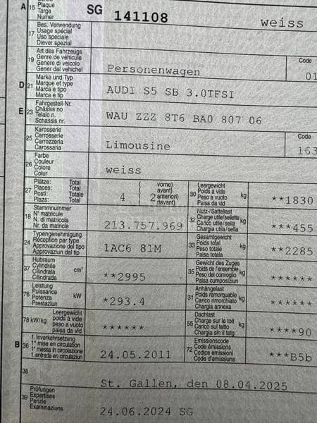 Audi S5 S5 SB TFSI QUATTRO