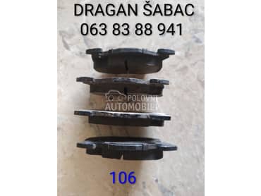 Pločice za Peugeot 206, 208, 308 ... od 1996. do 2012. god.