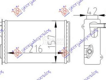 GREJAC KABINE 216x157 za Fiat Uno od 1989. do 1993. god.