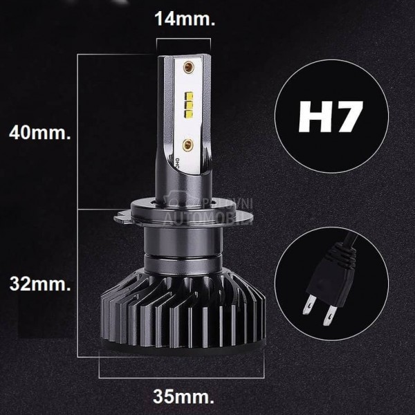 Led Sijalice H7 SET PHI ZES chip