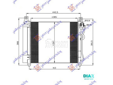 HLADNJAK KLIME BENZIN/DIZEL (3 za Kia Picanto od 2008. do 2011. god.